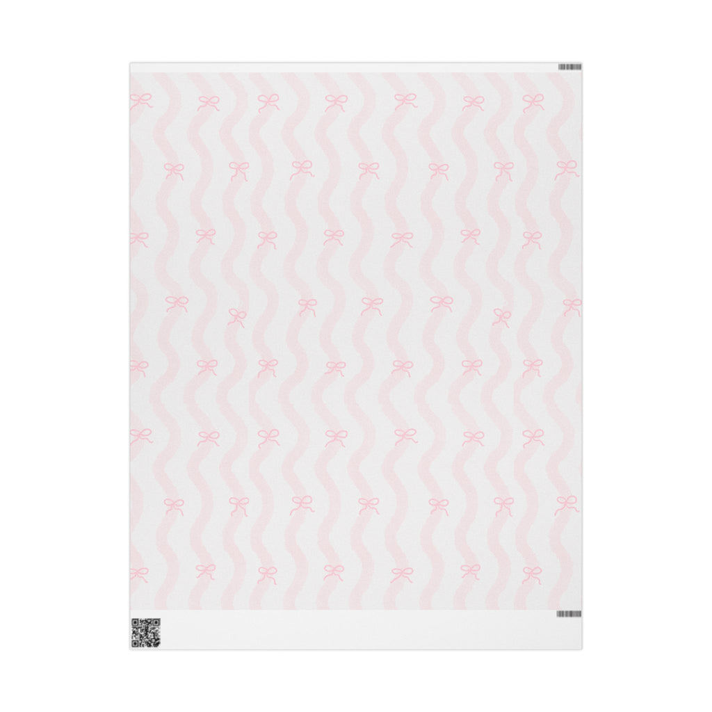 Wrapping Paper - Pink Ribbon Stripe