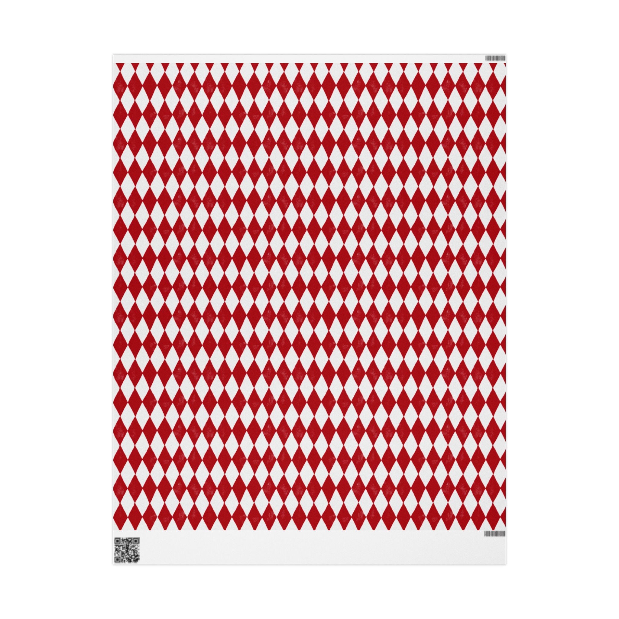 Wrapping Paper - Red Diamond Harlequin