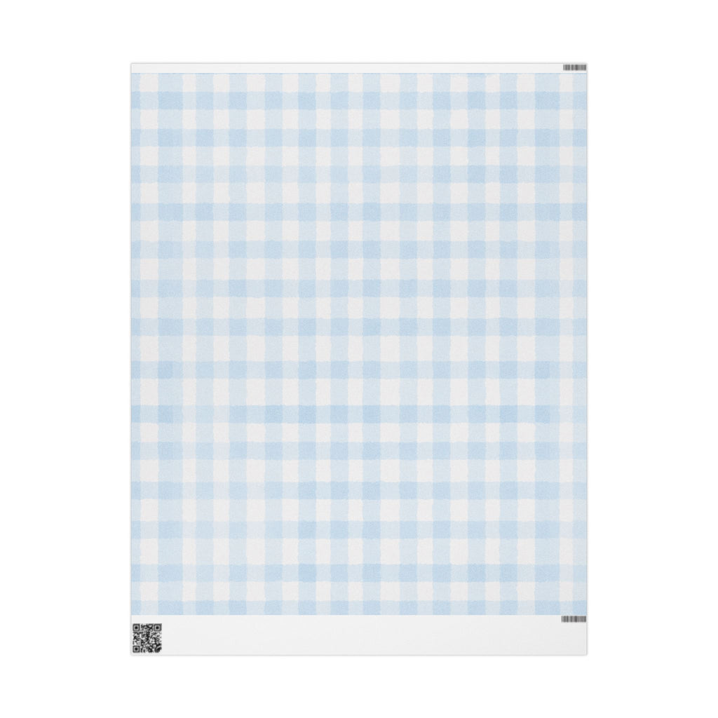Wrapping Paper - Pale Blue Gingham